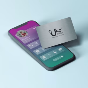 Steel Metal NFC Business card with UI