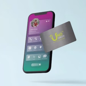 Colour Metal card - UnoGreen Card (5)