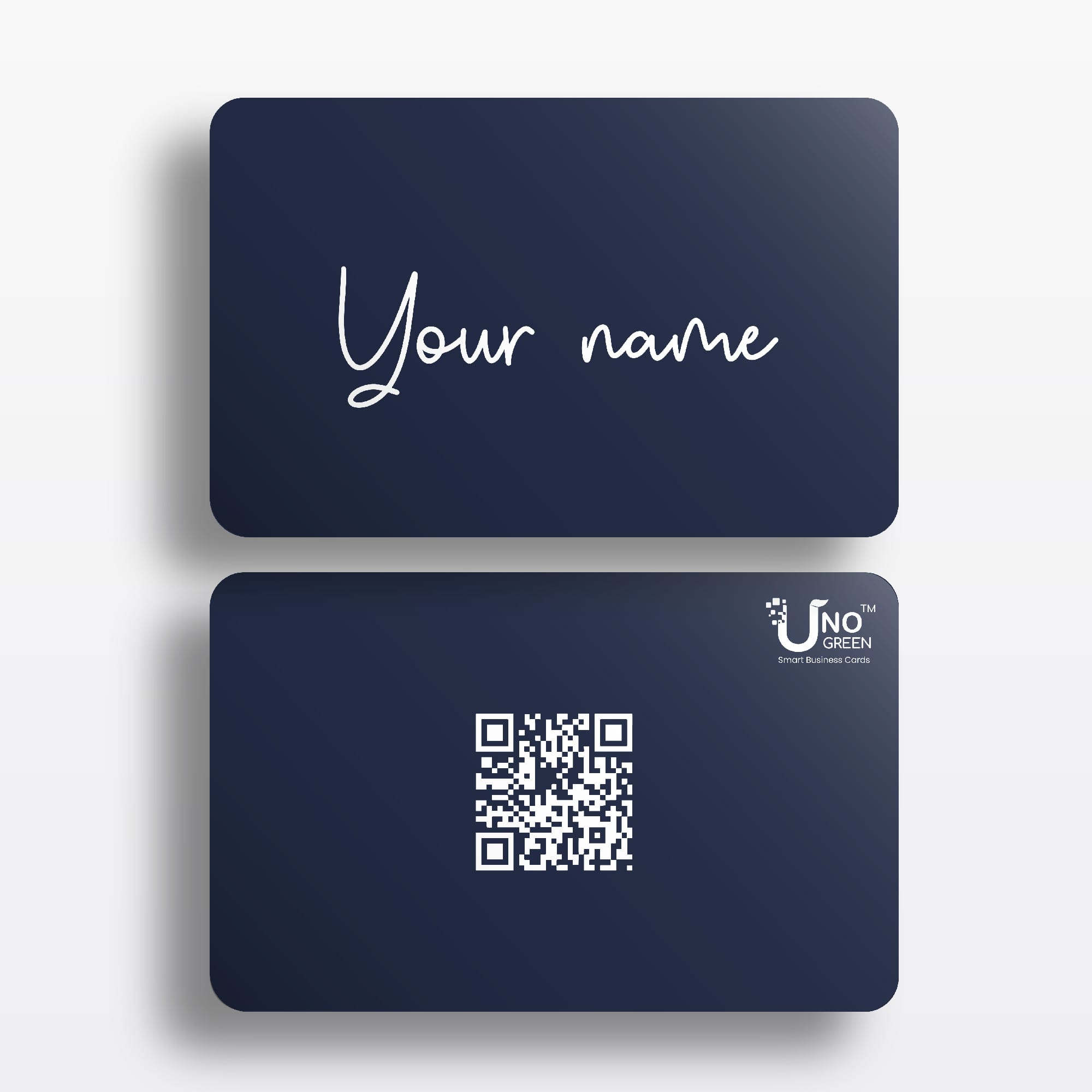 Blue and Silver - UnoGreen Smart Business Cards